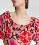 Velvet Edlin printed cotton and silk top
