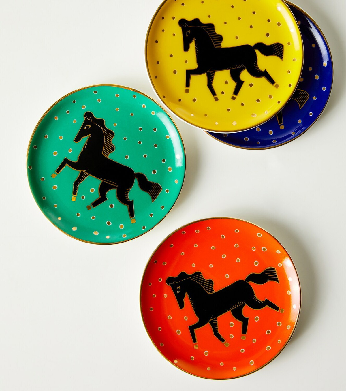 Jonathan Adler Cheval set of 4 porcelain coasters