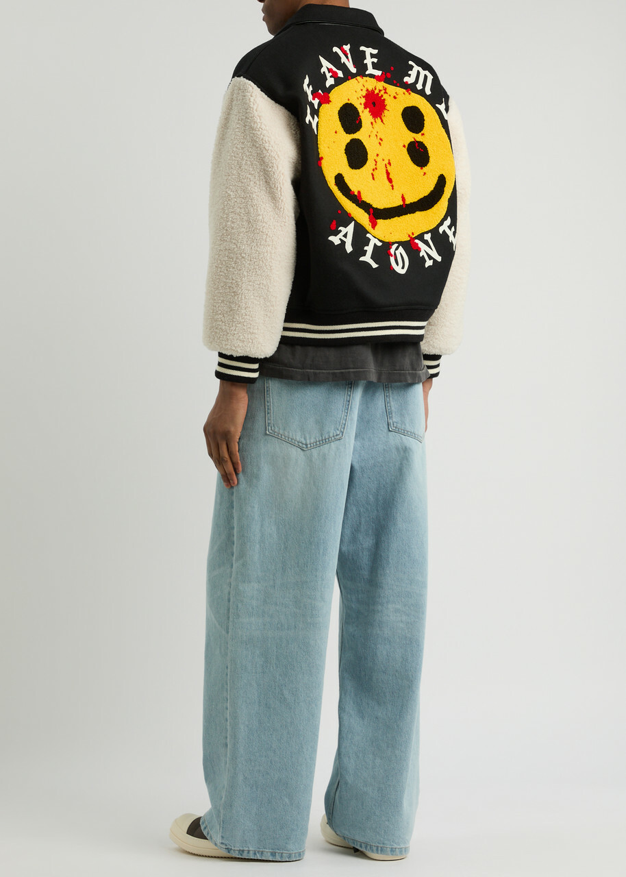 Saint Mxxxxxx X Cactus Plant Flea Market Panelled Wool-blend Saint Mxxxxxx X Cactus Plant Flea Market Panelled Wool-blend