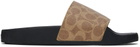 Coach 1941 Brown & Black Canvas Slides