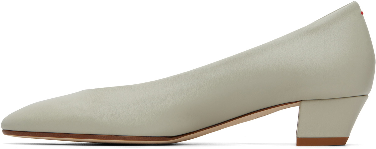 Aeyde Gray Helia Low-Cut Heels