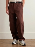 Stone Island - Marina Wide-Leg Belted Pleated Cotton-Blend Gabardine Trousers - Brown