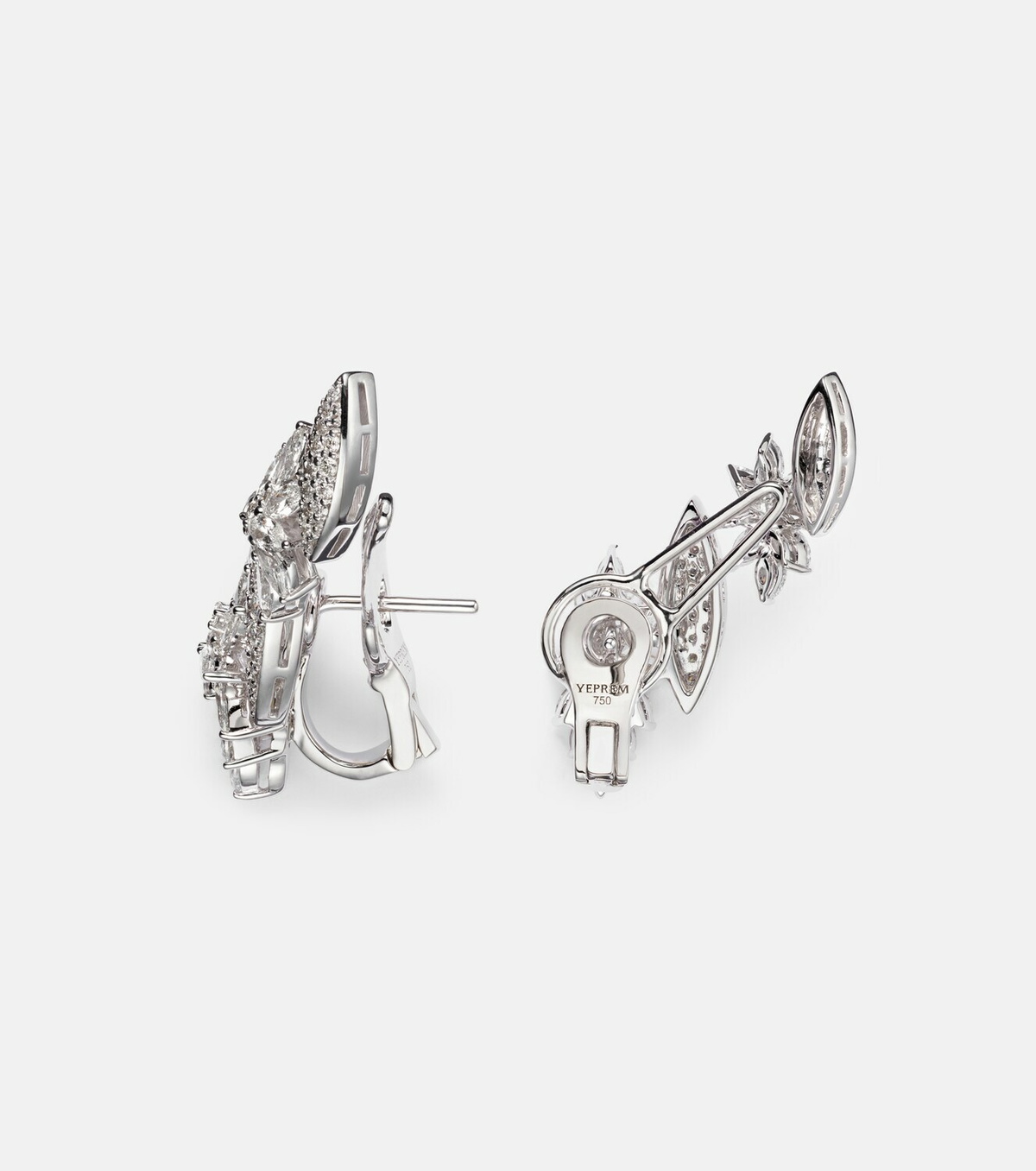 Yeprem Y-Couture 18kt white gold earrings with diamonds