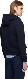 Ralph Lauren Purple Label Navy Fleece Full-Zip Hoodie