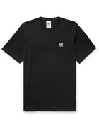 adidas Originals - Adicolor Essentials Logo-Embroidered Cotton-Jersey T-Shirt - Black