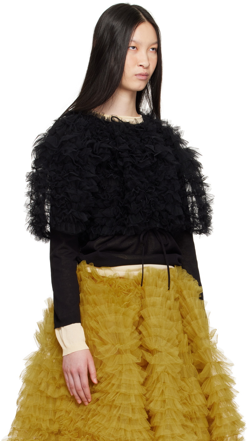 Molly Goddard Black Greta Cardigan