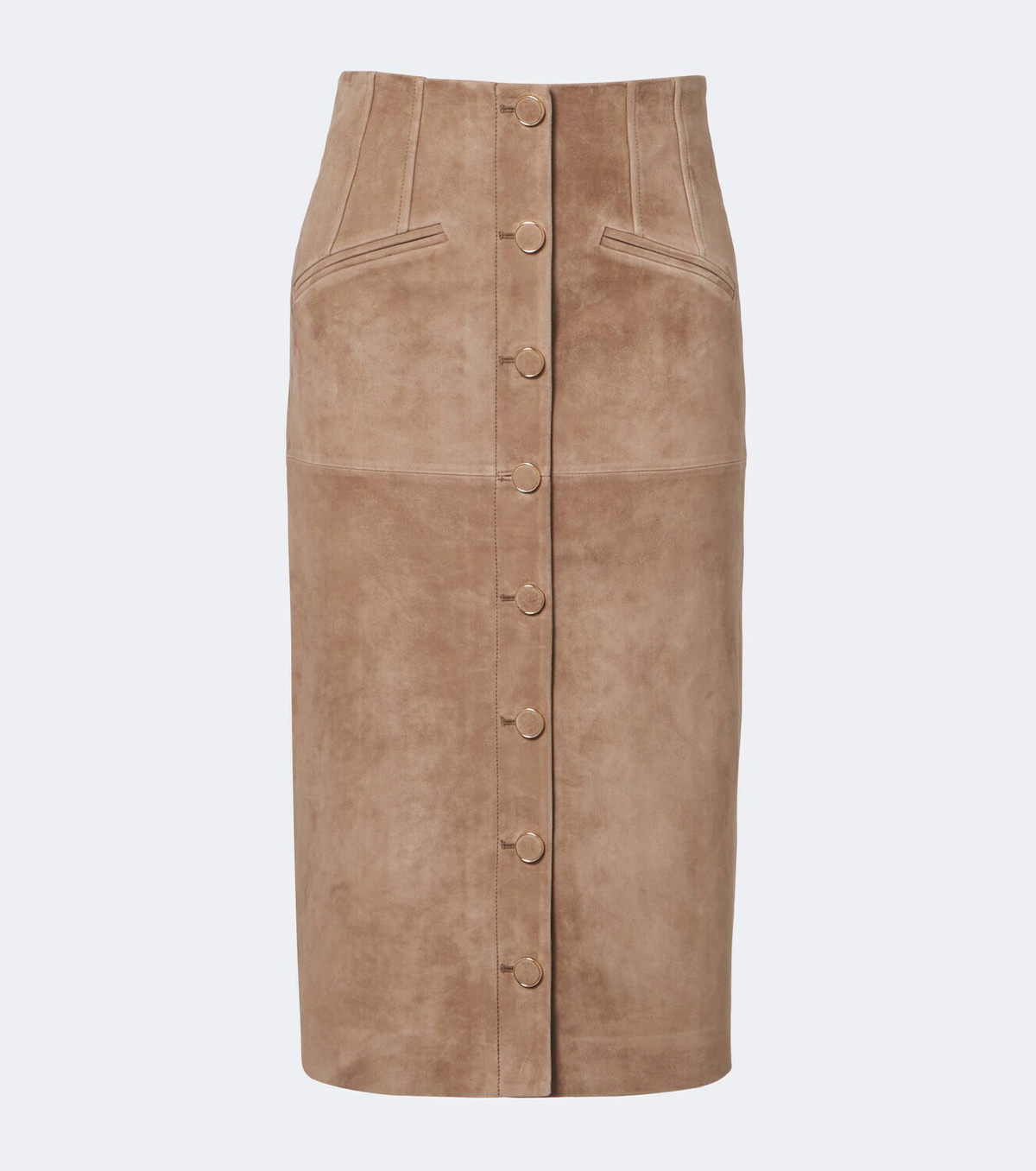 Veronica Beard Callisian suede midi skirt