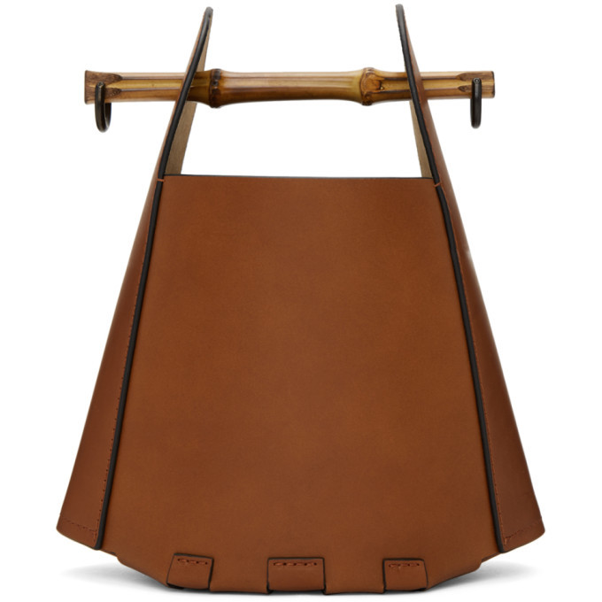 Loewe Tan Bucket Bamboo Bag Loewe