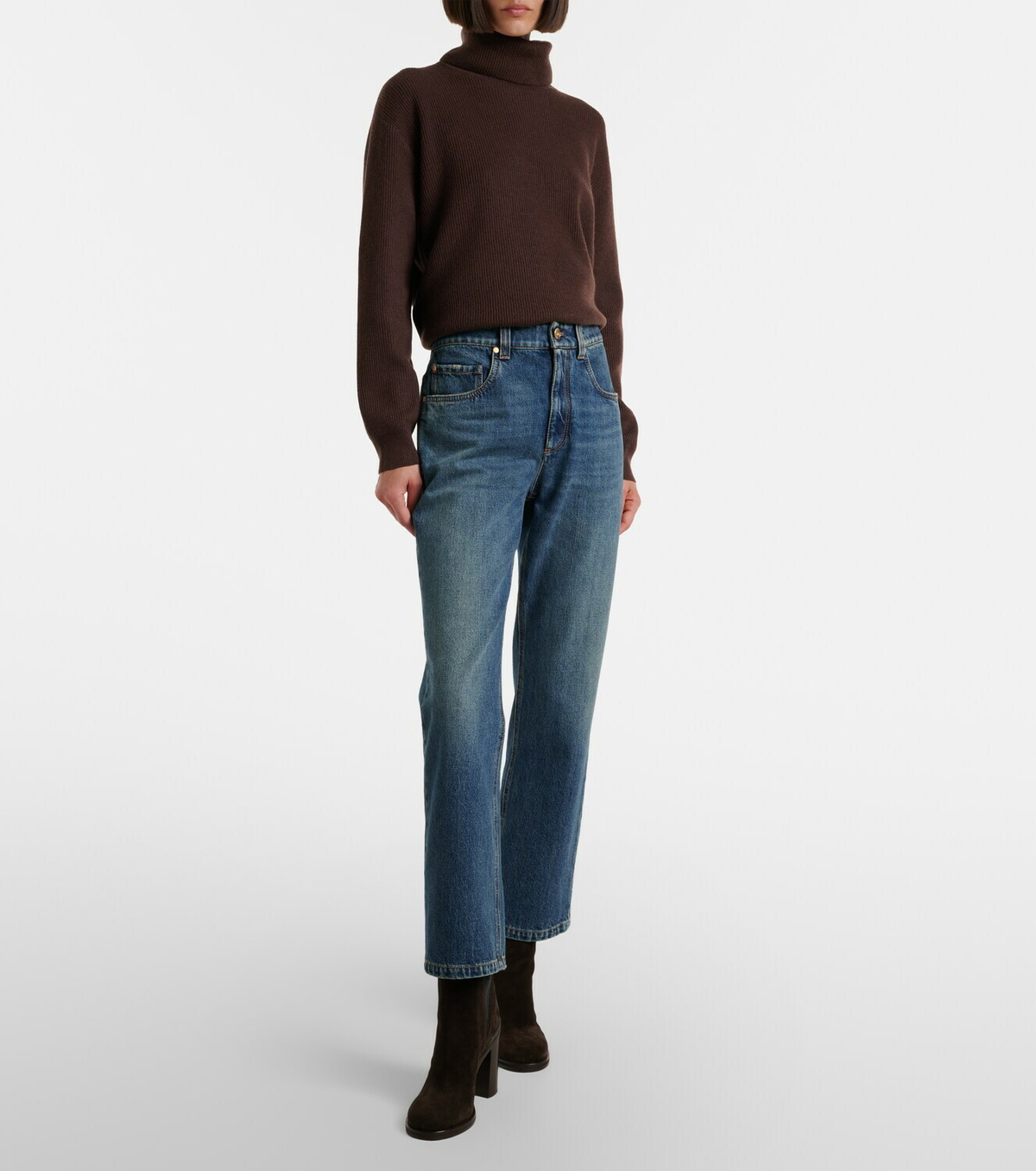 Brunello Cucinelli Cropped straight jeans
