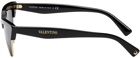 Valentino Garavani Black & Gold Cat-Eye Sunglasses