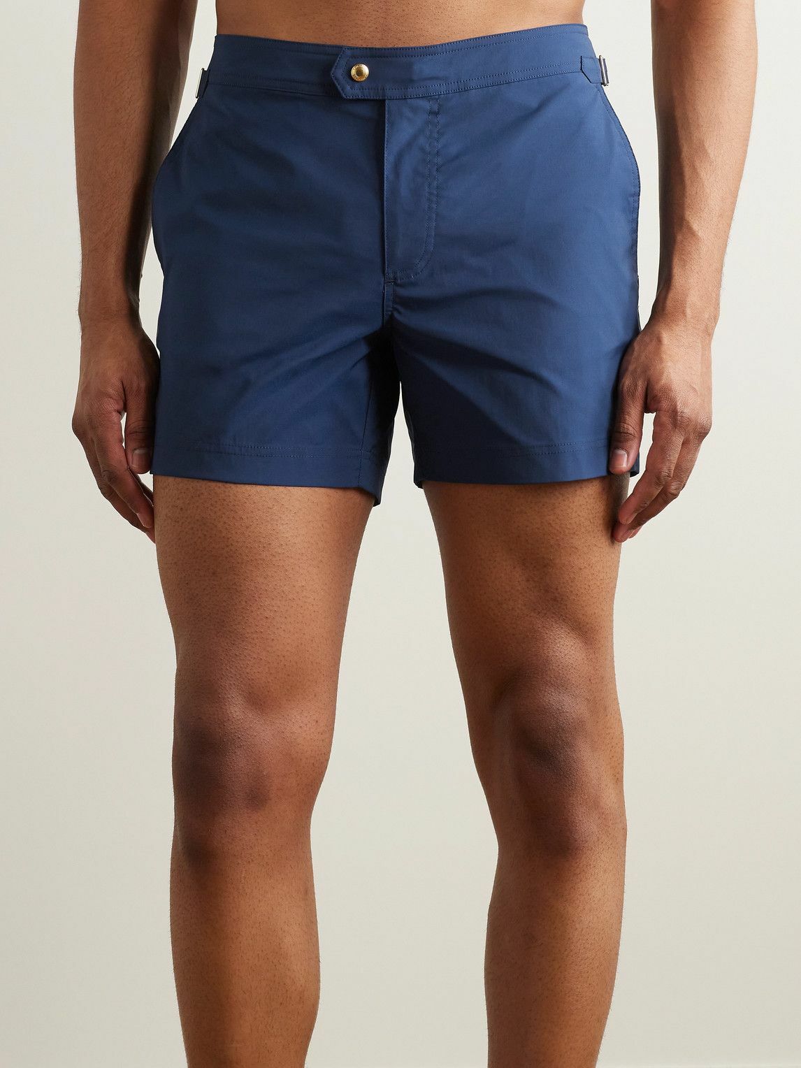 ハーフ・ショートパンツ TOM FORD Logo-patch Swim Shorts Blue TOM FORD - Slim-Fit Short-Length Swim Shorts - Blue TOM FORD