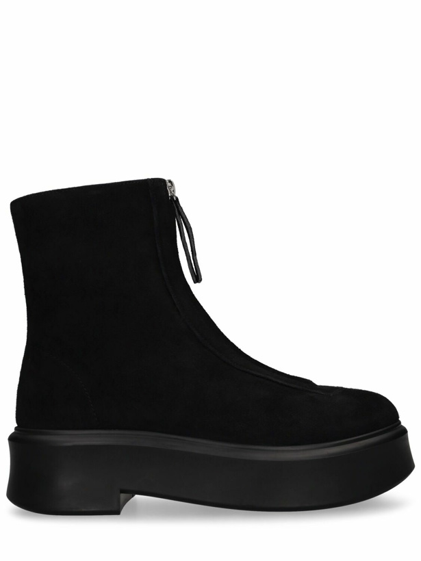 Photo: THE ROW - 50mm Zipped Suede Ankle Boot