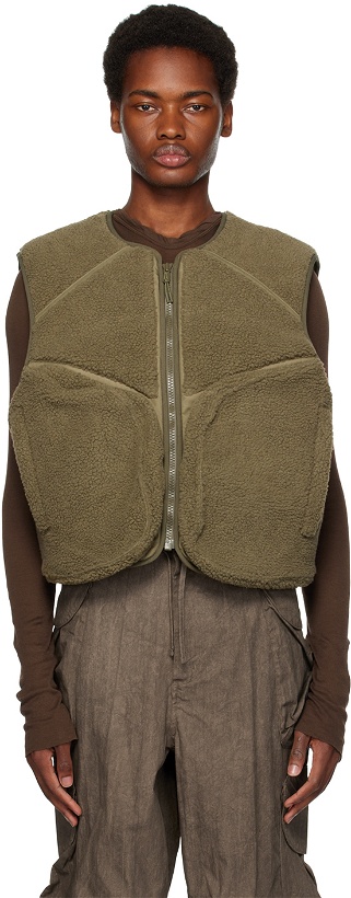 Photo: Entire Studios Khaki Fluffy Vest