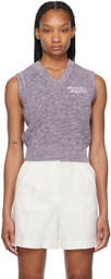 Maison Kitsuné Purple Handwriting Vest
