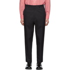 Comme des Garcons Homme Black Cotton Trousers