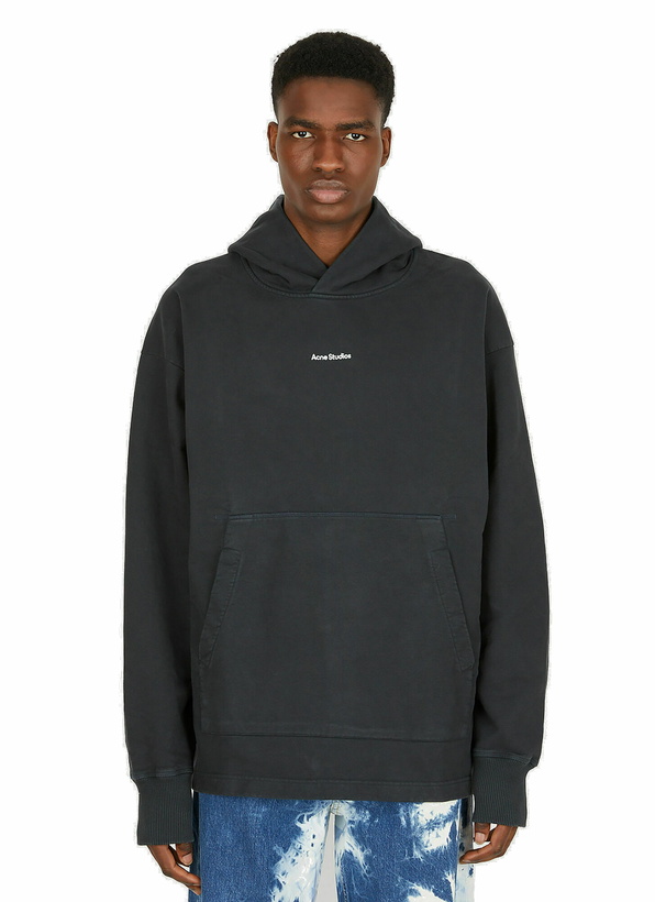 Photo: Logo Hooded Sweatshirt in Navy