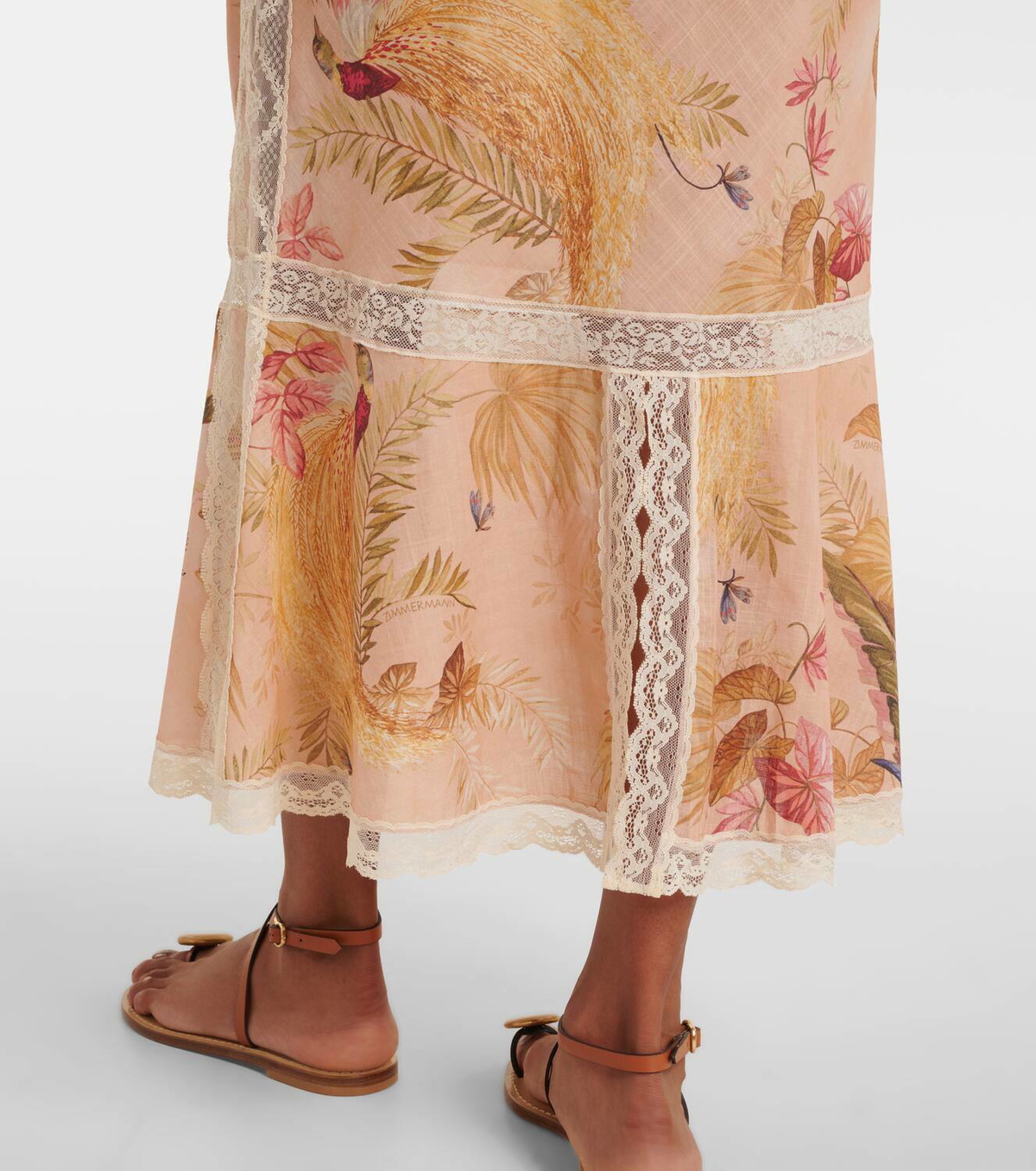 zimmermann ascension midi dress Zimmermann Ascension floral cotton midi dress Zimmermann