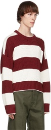 UNIFORME Red & White Oversized Stripy Sweater