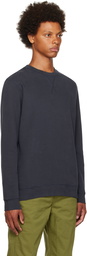 Sunspel Navy V-Stitch Sweatshirt