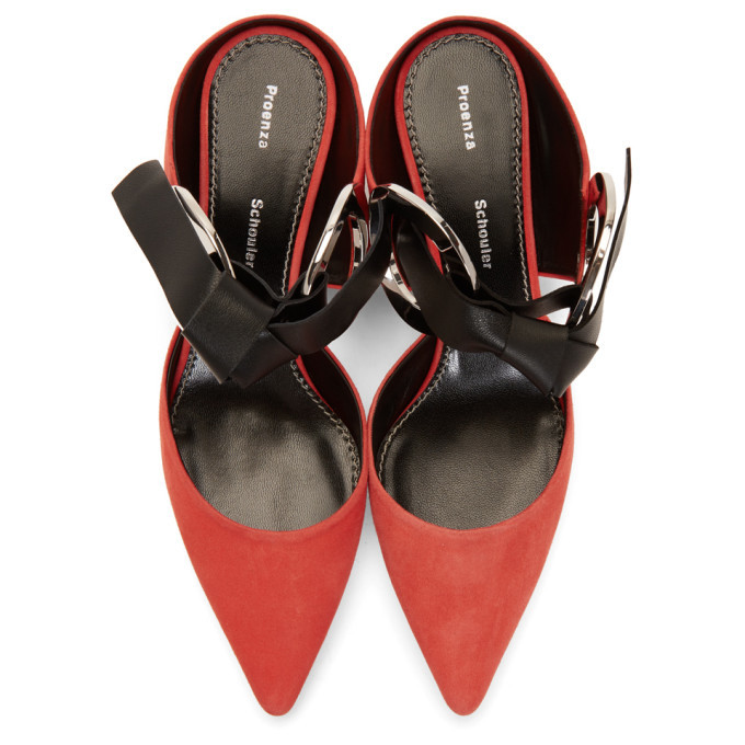 Proenza Schouler Red Grommet Mules Proenza Schouler