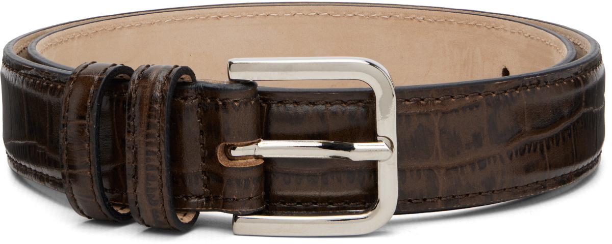 Cordera Brown Classic Crocodile Belt