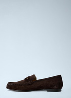 Chloé Suede Logo Motif Loafers