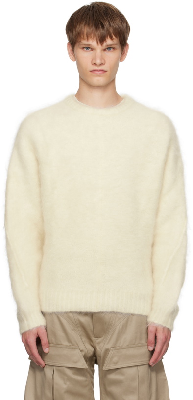 Photo: Mugler Off-White Mohair Sweater