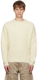 Mugler Off-White Mohair Sweater