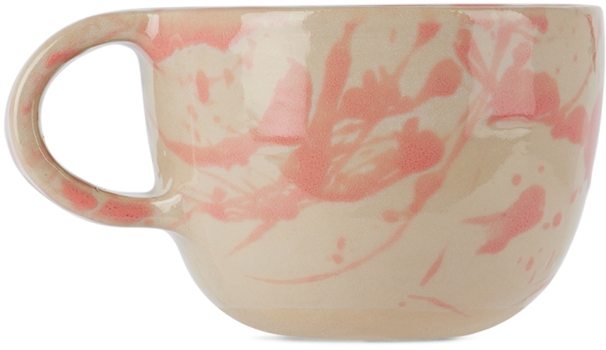BOMBAC Off-White & Pink Splatter Mug