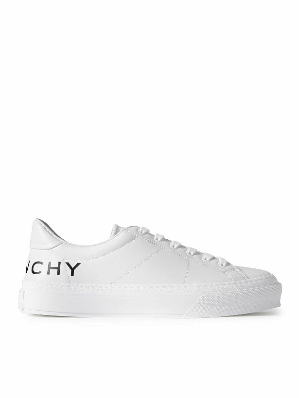 Photo: Givenchy - City Sport Leather Sneakers - White