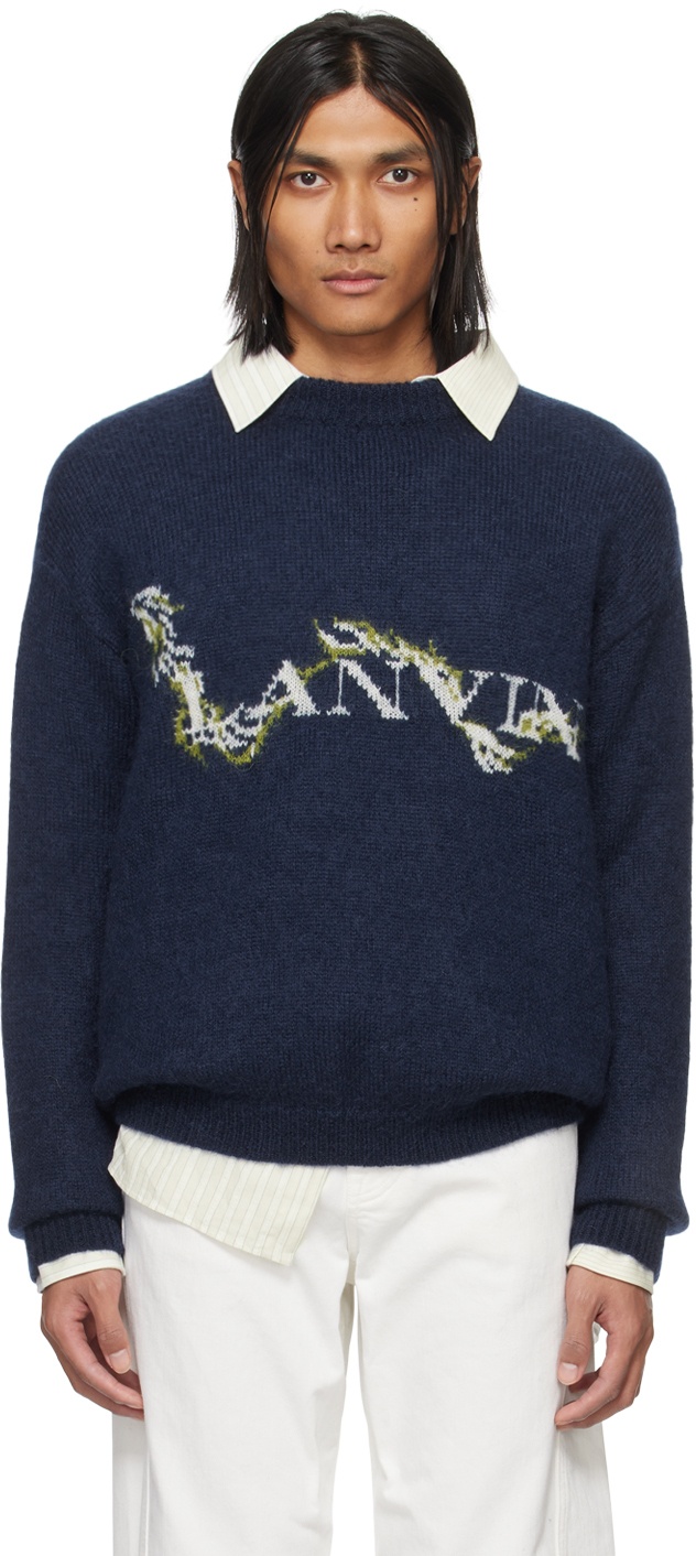 Photo: Lanvin Navy Mohair Sweater