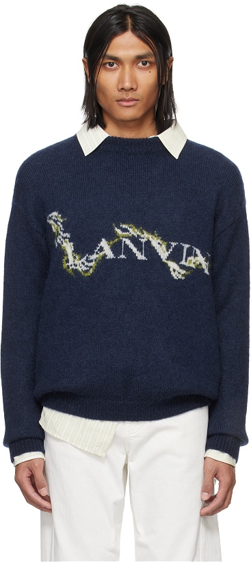 Photo: Lanvin Navy Mohair Sweater
