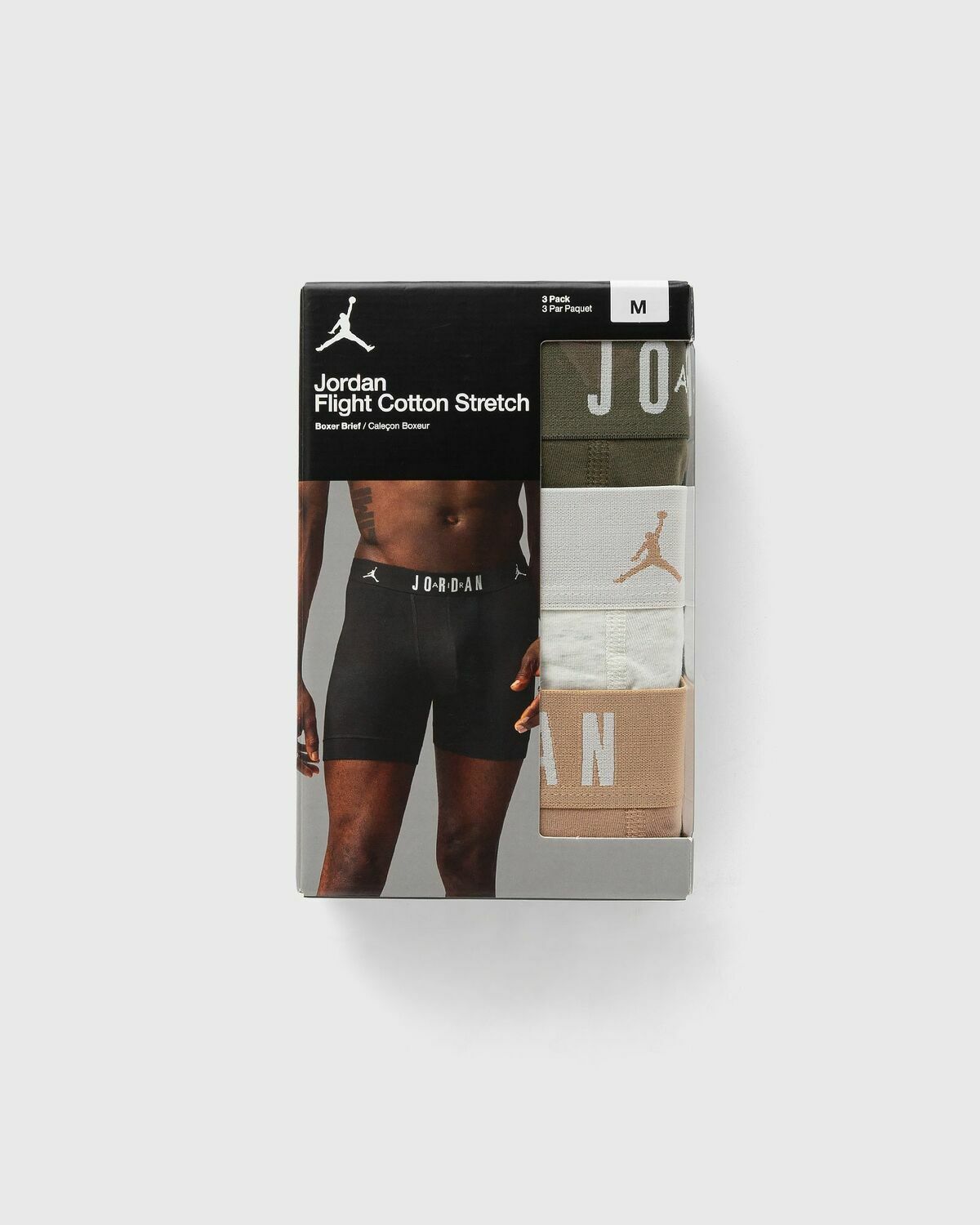 Jordan FLIGHT COTTON STRETCH 3PK BOXER/BRIEF Green Mens Boxers & Brief