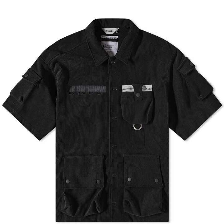 Photo: DIGAWEL x F/CE 7 Pocket Corduroy Short Sleeve Shirt in Black