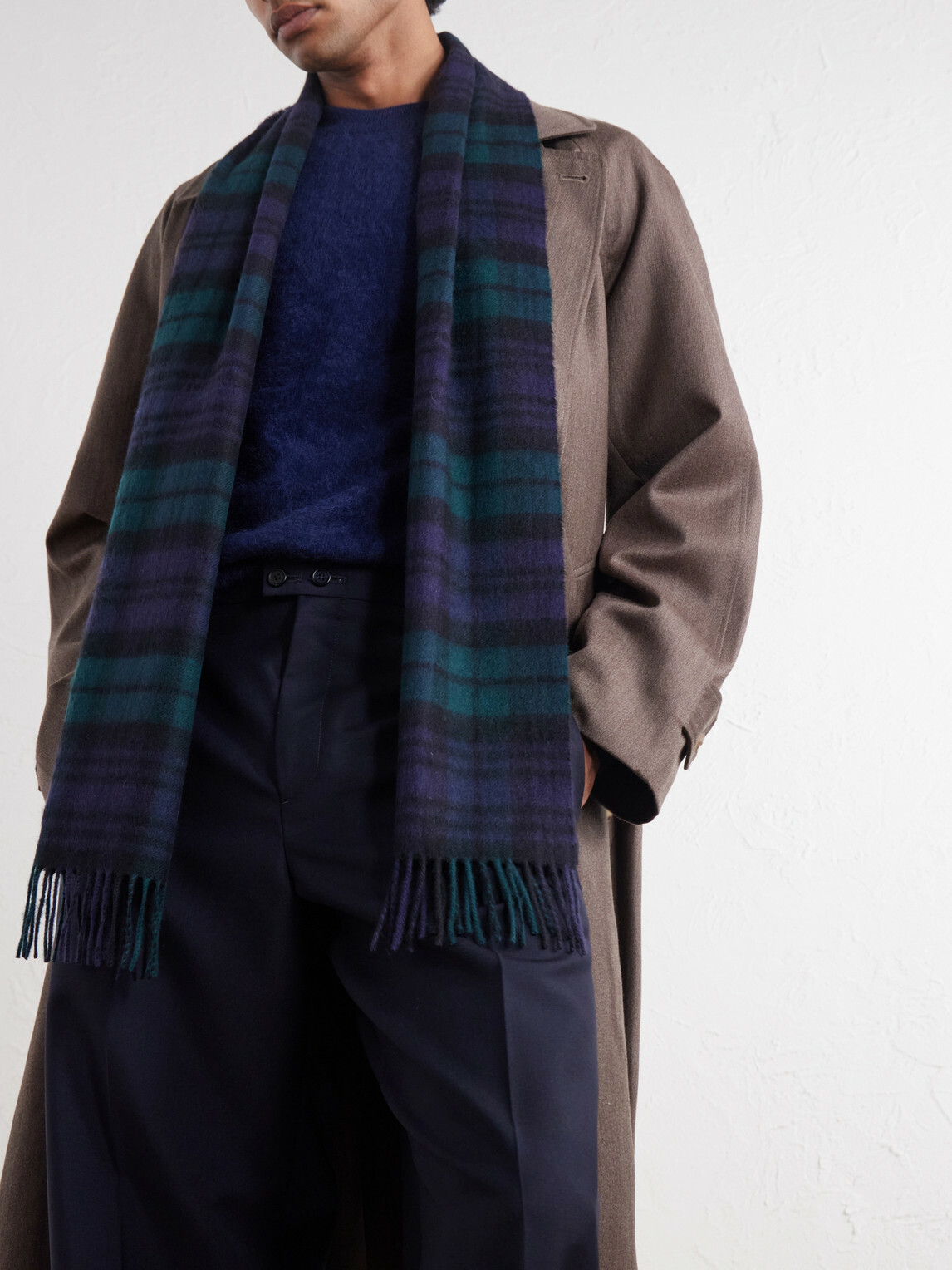 Johnstons of Elgin - Checked Cashmere Scarf