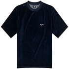 Magenta Men's Velours T-Shirt in Navy