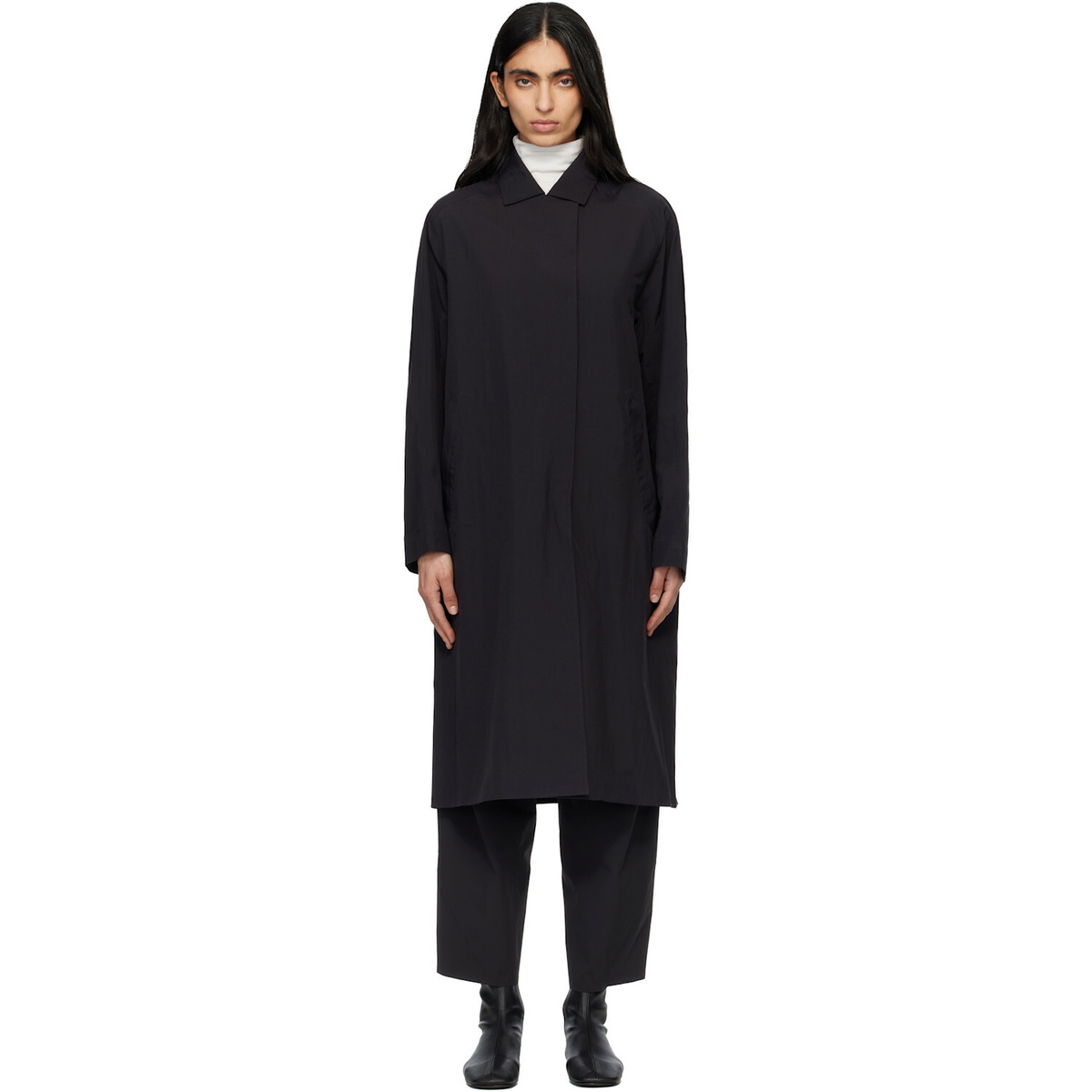 Veilance Black Nitra SL Trench Coat