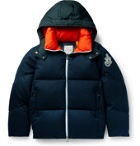 Moncler Genius - 1 Moncler JW Anderson Logo-Appliquéd Shell-Trimmed Quilted Wool-Flannel Hooded Down Jacket - Blue