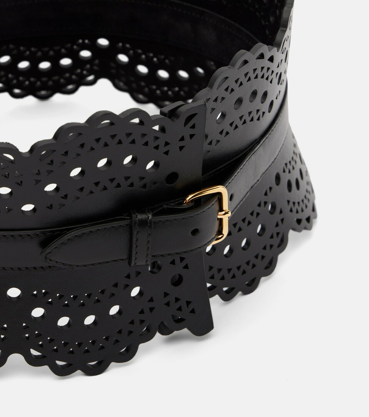 Alaïa Vienne Wave leather belt