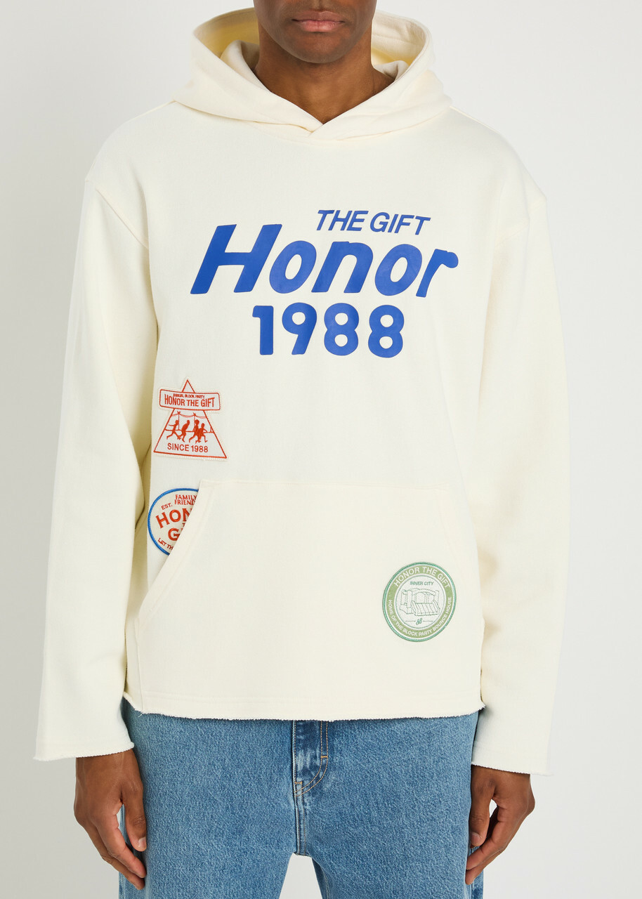 Honor The Gift Hooded Cotton Sweatshirt Off White