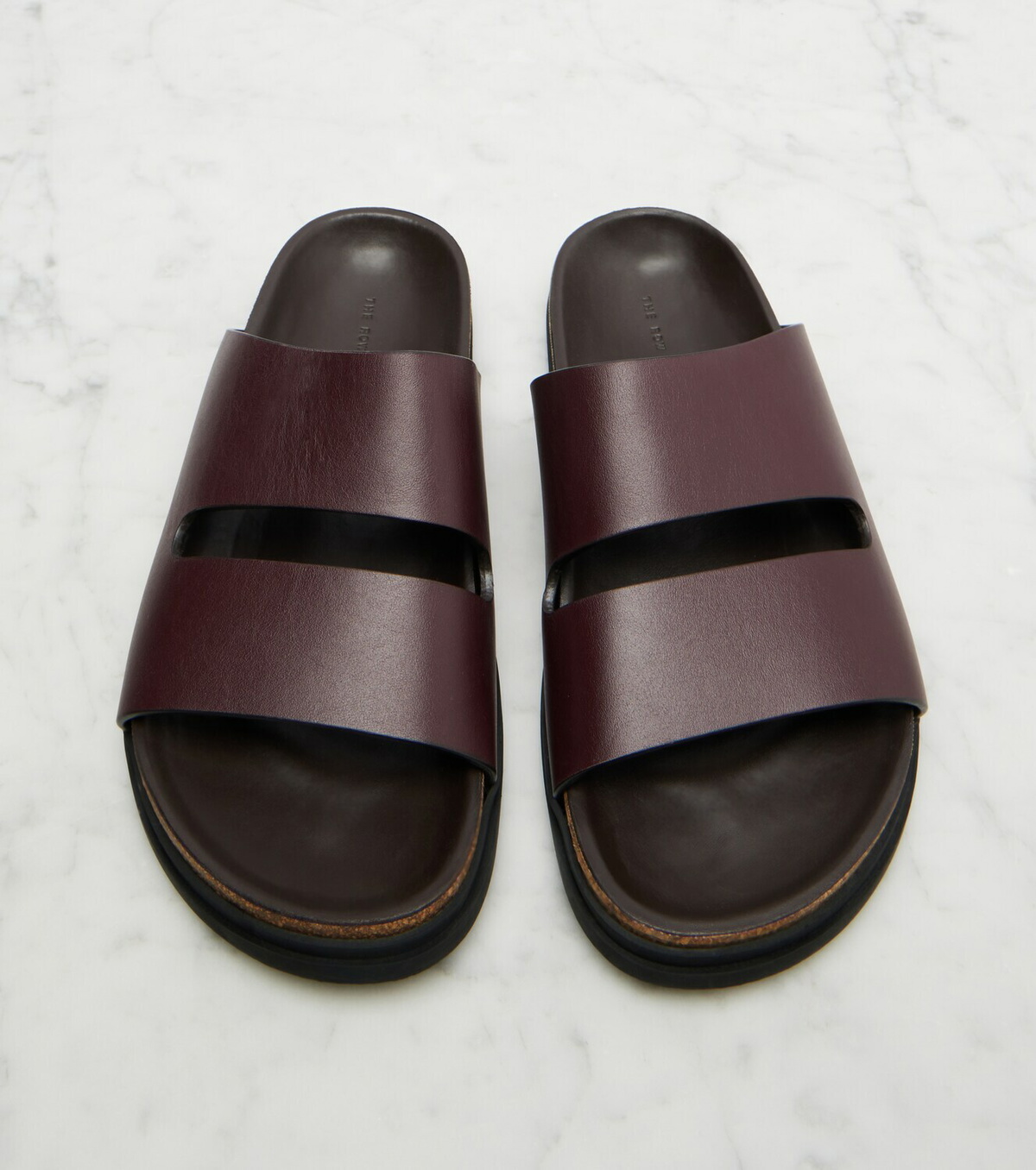 The Row Band leather slides