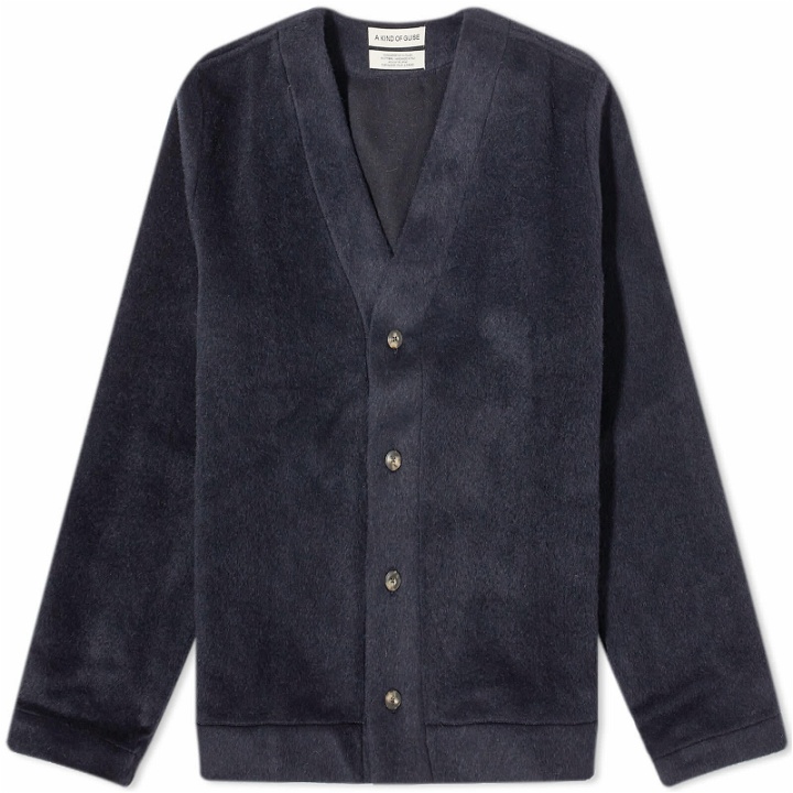 Photo: A Kind of Guise Men's Kura Cardigan in Cloudy Navy
