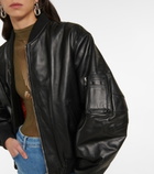 The Attico - Anja leather bomber jacket