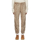 Needles Beige and Brown Faux-Fur Trousers