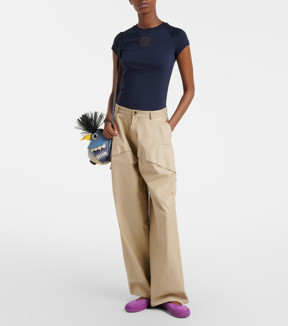 Loewe Paula's Ibiza Rio suede Mary Jane flats