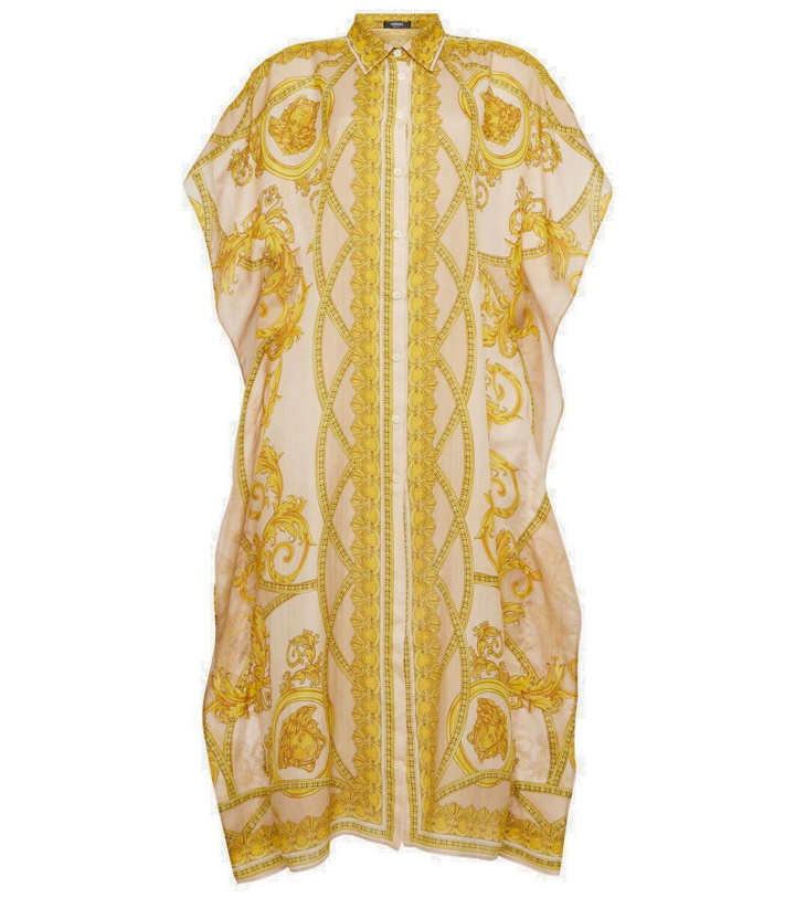 Photo: Versace Barocco cotton and silk maxi dress
