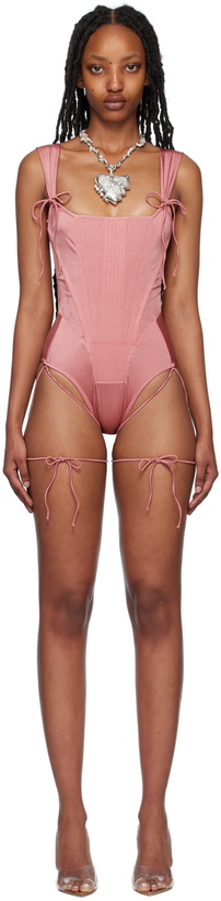 Photo: Dilara Findikoglu Pink Elizabeth One-Piece Swimsuit