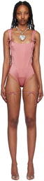 Dilara Findikoglu Pink Elizabeth One-Piece Swimsuit
