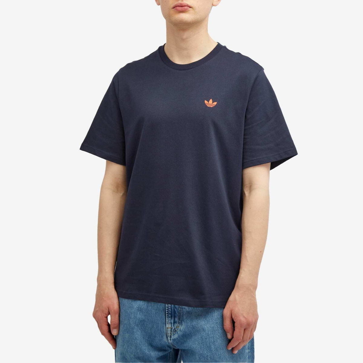 Adidas Men's 4.0 Logo T-Shirt in Legend Ink/Collegiate