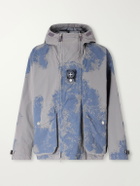 Stone Island - Garment-Dyed Paint-Splattered Shell Hooded Parka - Gray